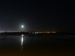 FZ025063 Moon reflected on sand at Coney beach, Porthcawl.jpg